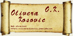 Olivera Kosović vizit kartica